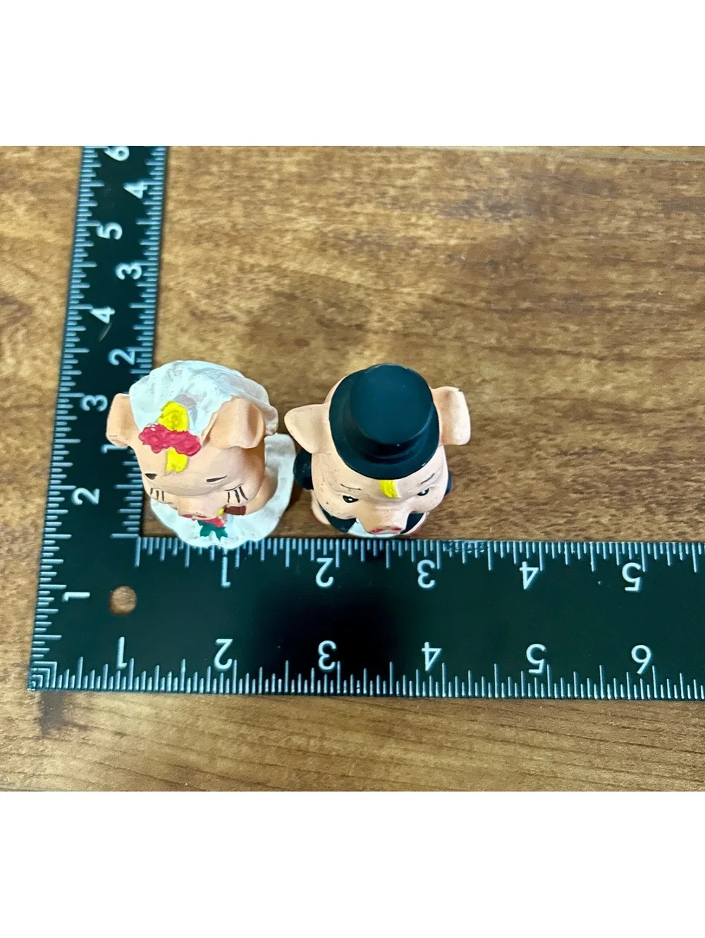 Vintage Ceramic Bride and Groom Pig Figurines